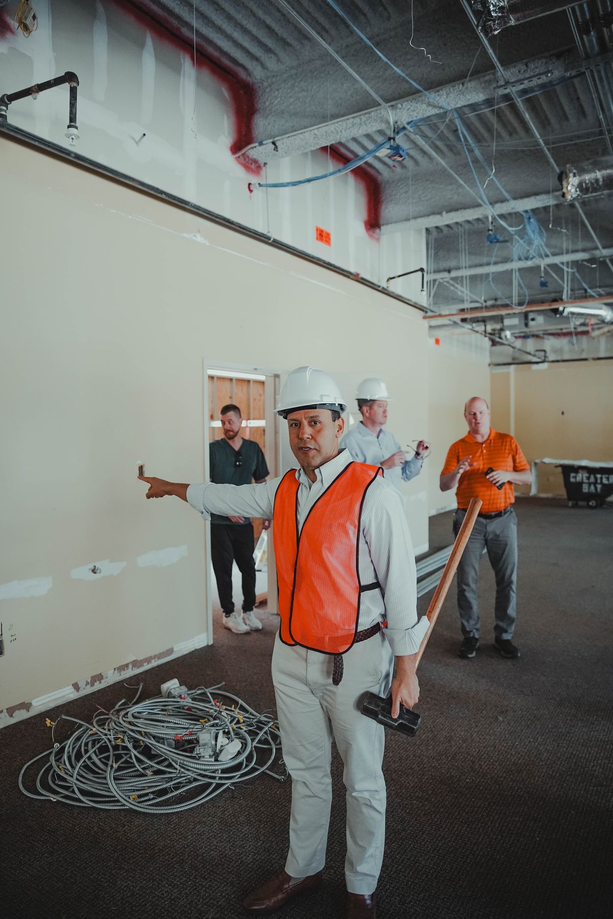 Pastor Edgar during demolition
