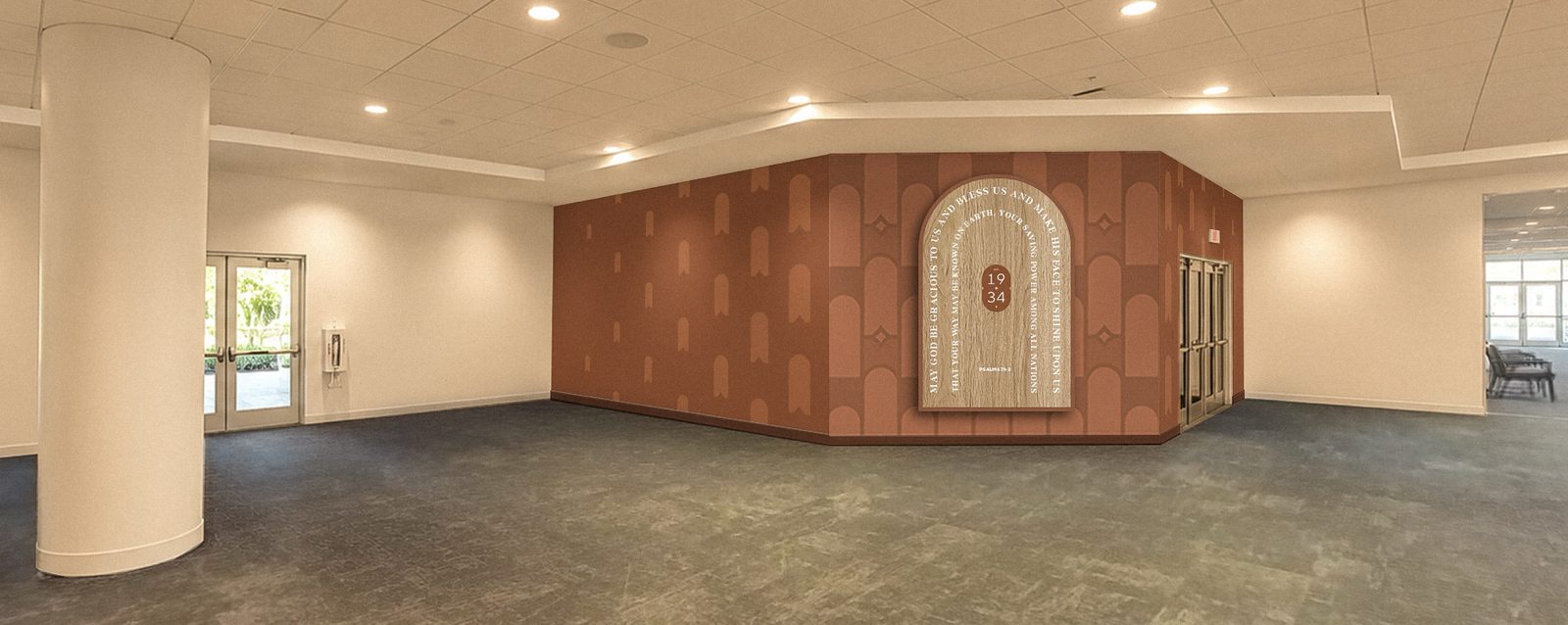 Hero wall, terracotta