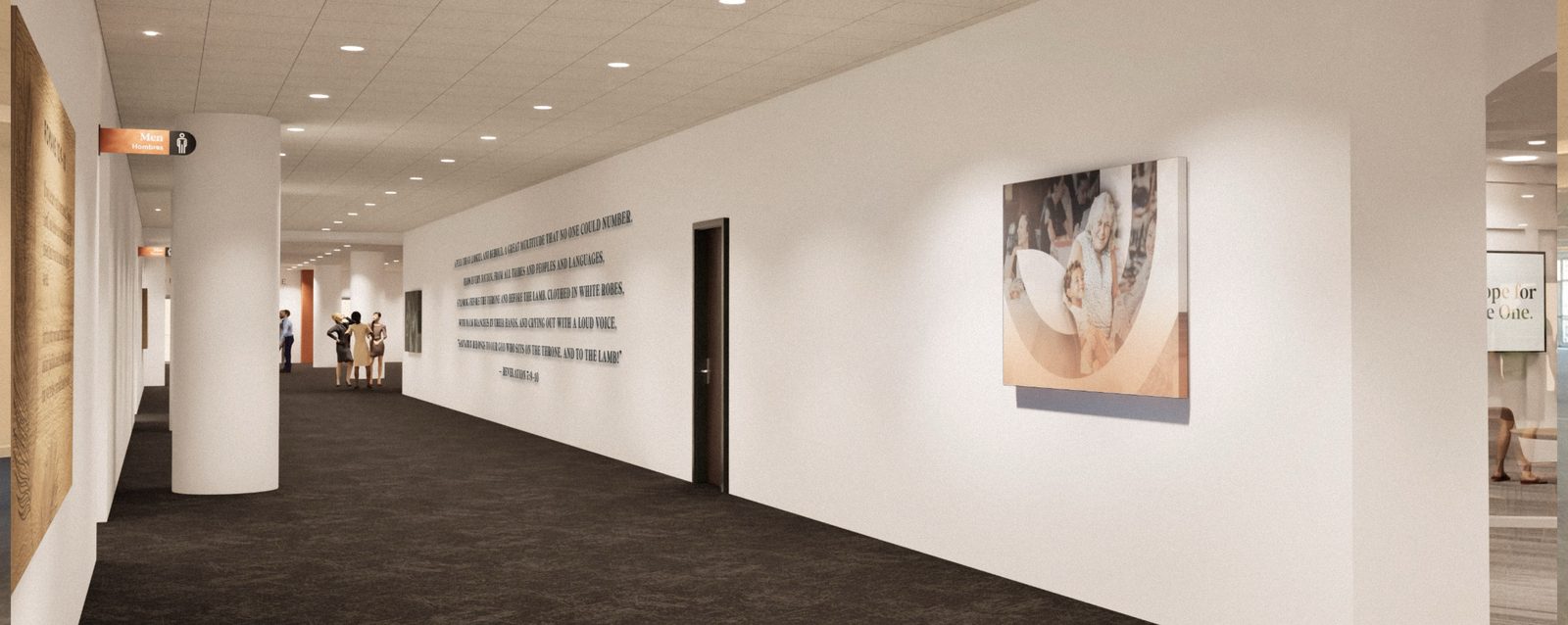 Gallery wall hallway