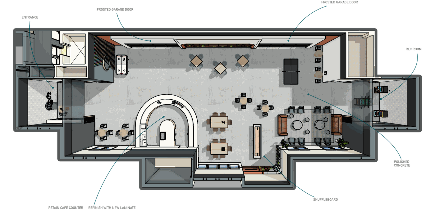 Second Floor — High School demolition schematic