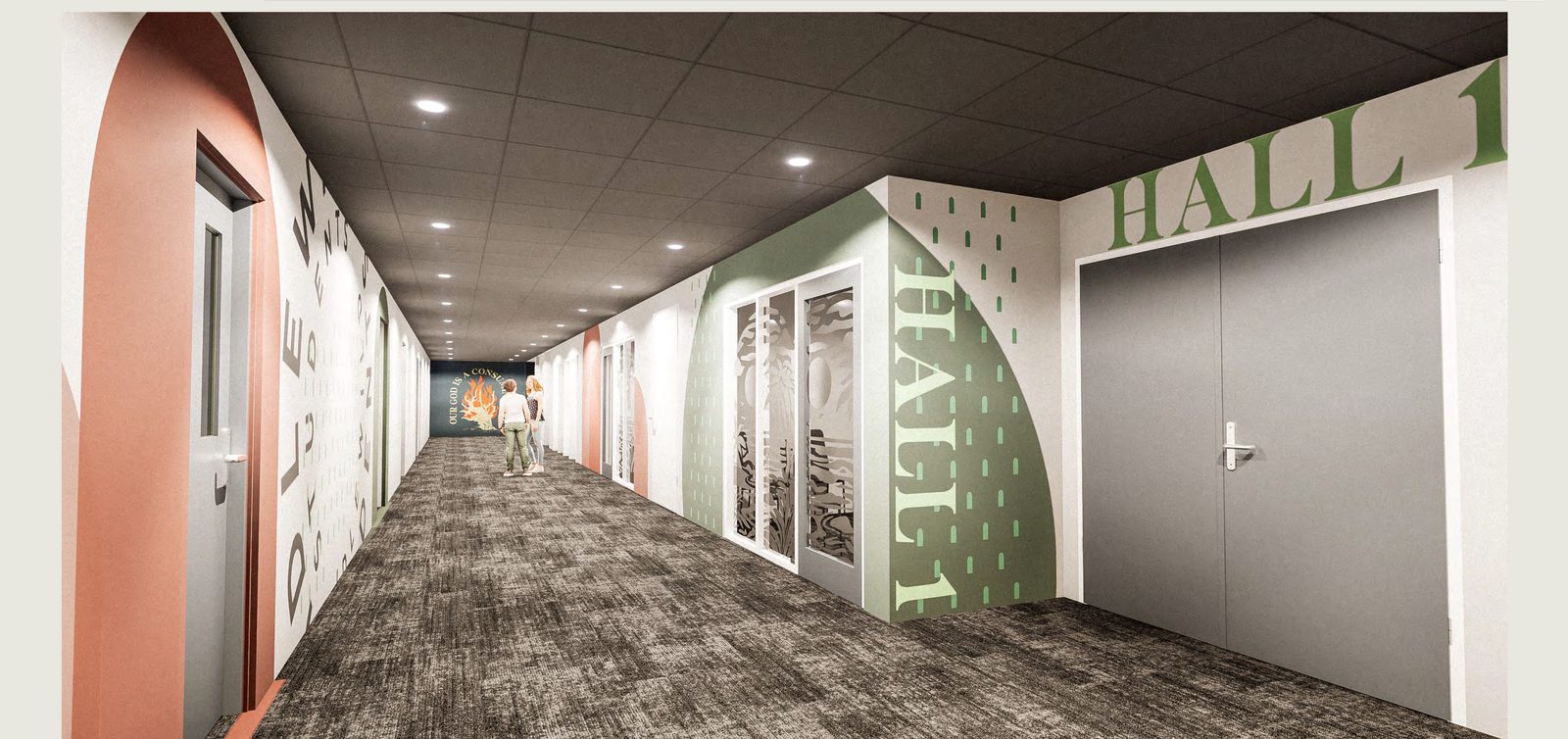 Hall 1 corridor